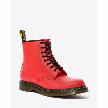 Dr Martens Férfi 1460 Smooth Bőr Lace Up Bakancs Piros